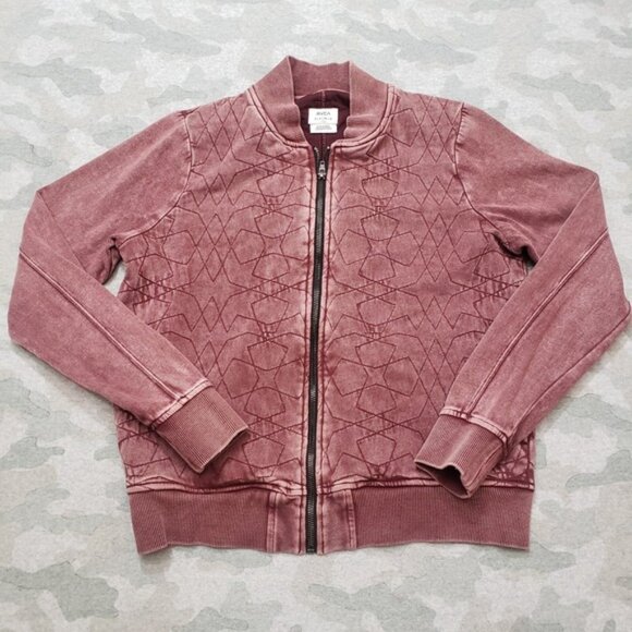 Jackets & Blazers - RVCA Jacket Womens Small Red Full Zip Bomber